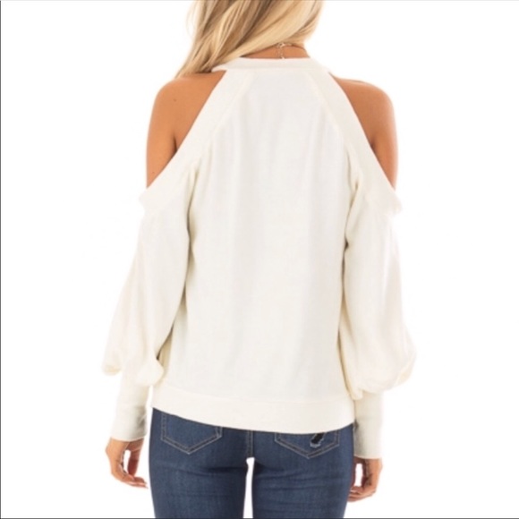 SALE! LAST ONE-S! Cold Shoulder Sleeve Sweater - Picture 7 of 8